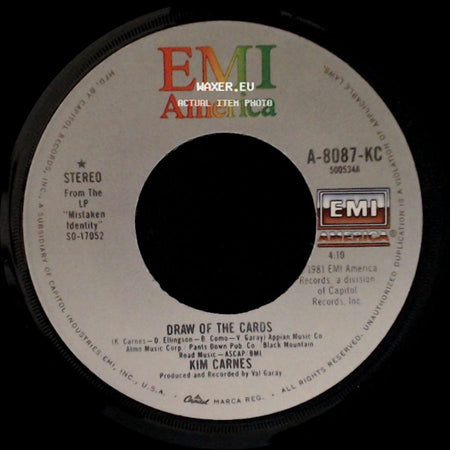 Kim Carnes - Draw Of The Cards / Break The Rules Tonite (Out Of School) side A