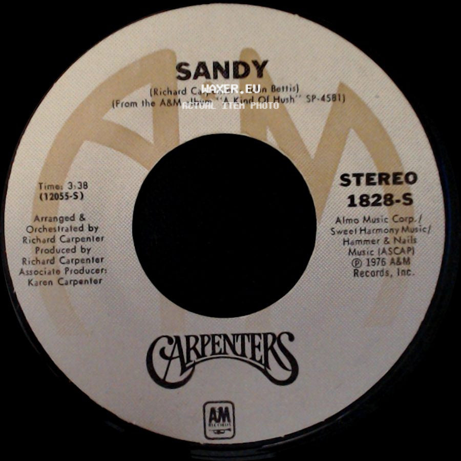 Carpenters - Sandy / I Need To Be In Love side A