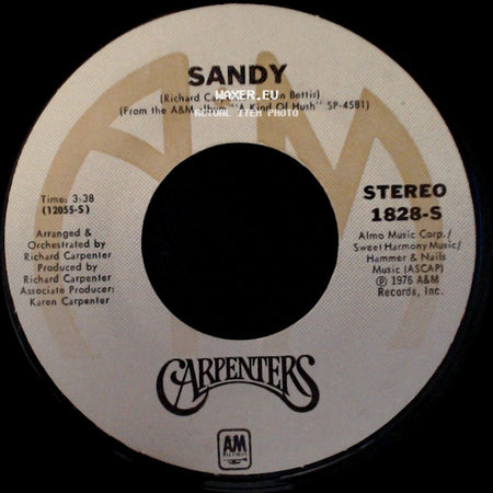 Carpenters - Sandy / I Need To Be In Love side A