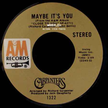 Carpenters - Maybe It's You / Hurting Each Other side A
