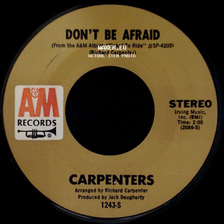Carpenters - For All We Know / Don't Be Afraid side B