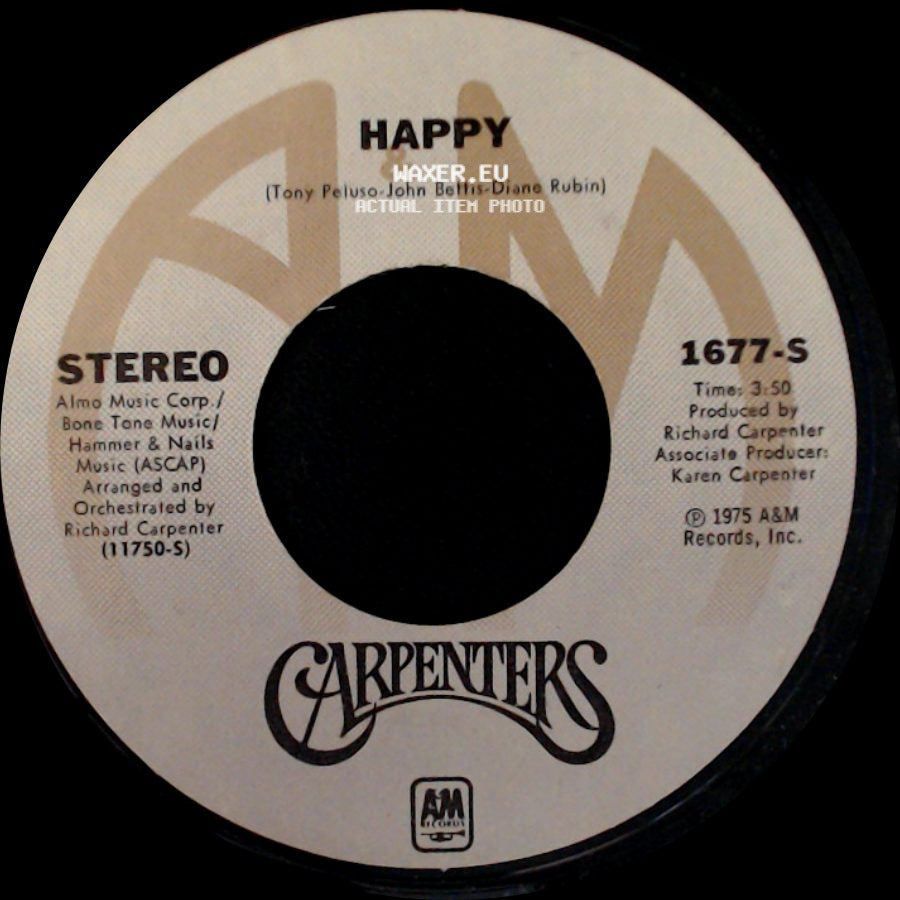 Carpenters - Happy / Only Yesterday side A