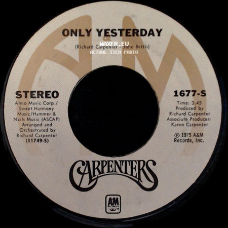 Carpenters - Happy / Only Yesterday side B