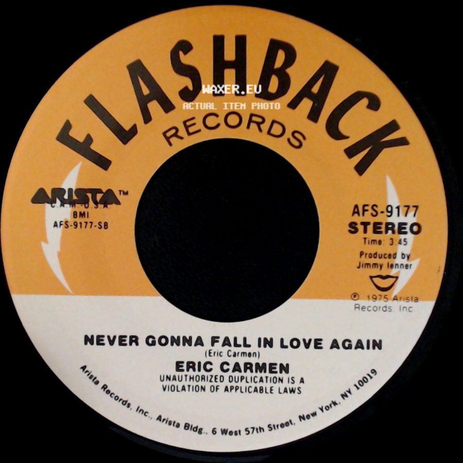 Eric Carmen - All By Myself / Never Gonna Fall In Love Again side B
