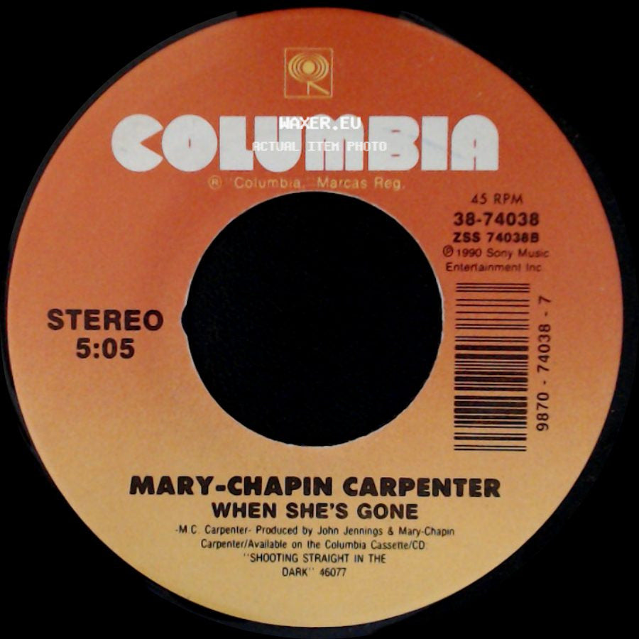 Mary-Chapin Carpenter - When She's Gone / Going Out Tonight side A