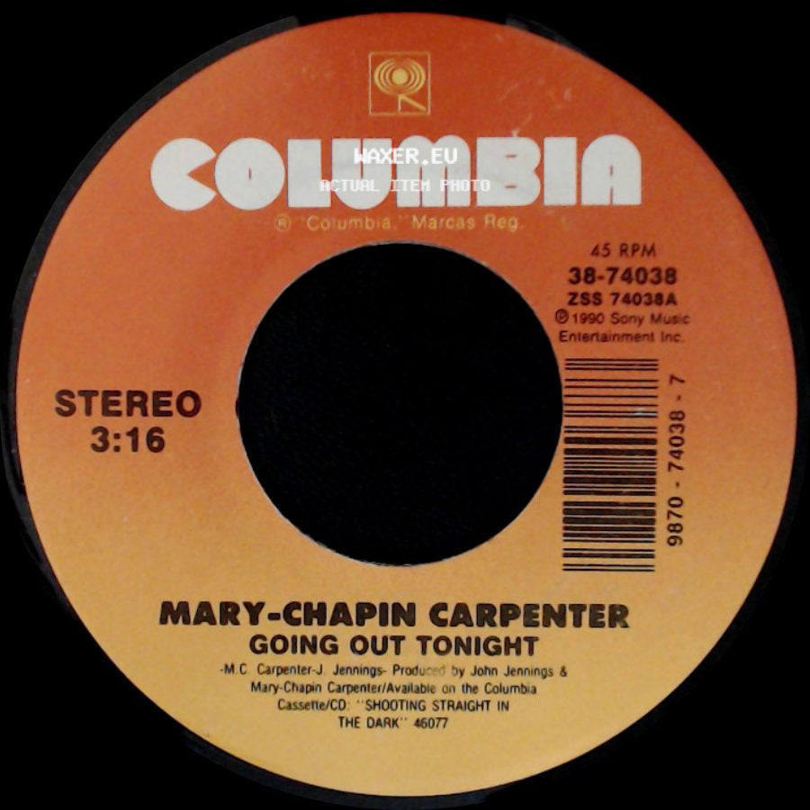 Mary-Chapin Carpenter - When She's Gone / Going Out Tonight side B