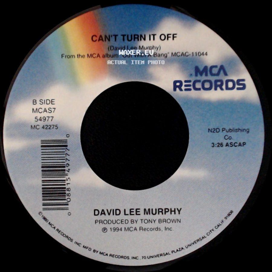 David Lee Murphy - Party Crowd / Can't Turn It Off side B
