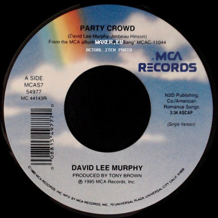 David Lee Murphy - Party Crowd / Can't Turn It Off side A