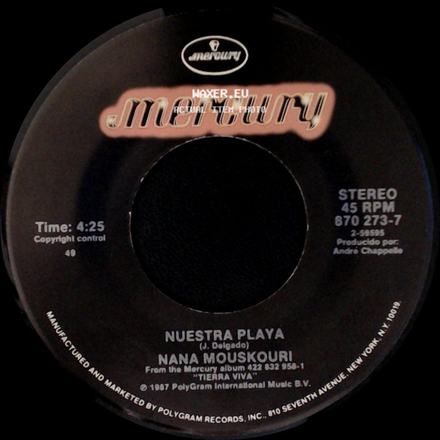 Nana Mouskouri - Y Mientras Tanto, Amandote / Nuestra Playa side B