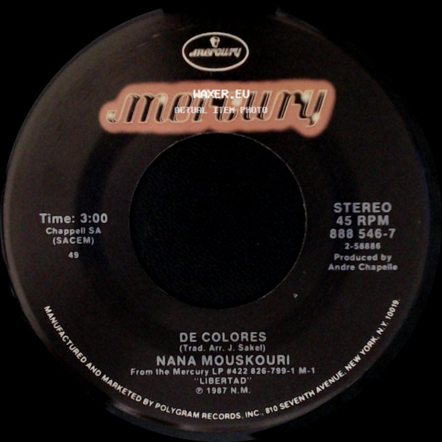 Nana Mouskouri - Soledad / De Colores side B