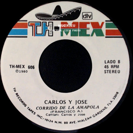 Carlos Y Jose - El Chubasco / Corrido De La Amapola side B