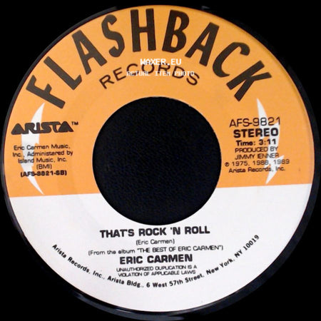 Eric Carmen - That's Rock 'n Roll / Make Me Lose Control side A