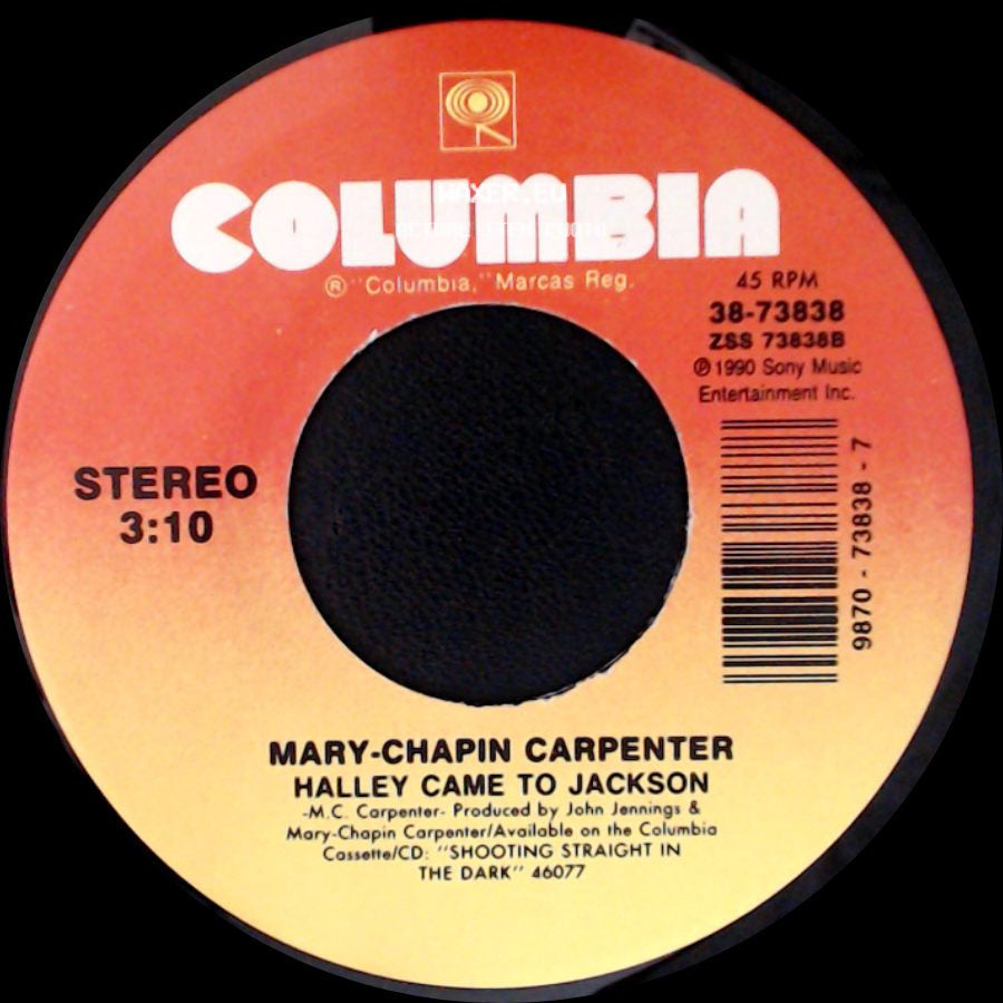 Mary-Chapin Carpenter - Down At The Twist And Shout / Halley Came To Jackson side B