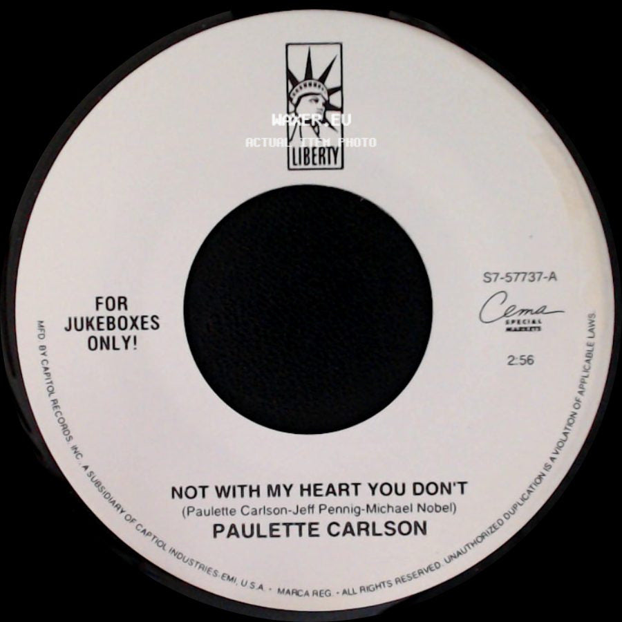 Paulette Carlson - It's Too Bad / Not With My Heart You Don't side B