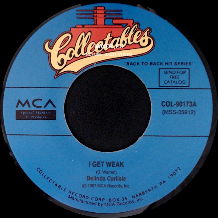 Belinda Carlisle - Leave A Light On / I Get Weak side B