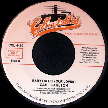 Carl Carlton - She's A Bad Mama Jama (She's Built, She's Stacked) / Baby I Need Your Loving side B