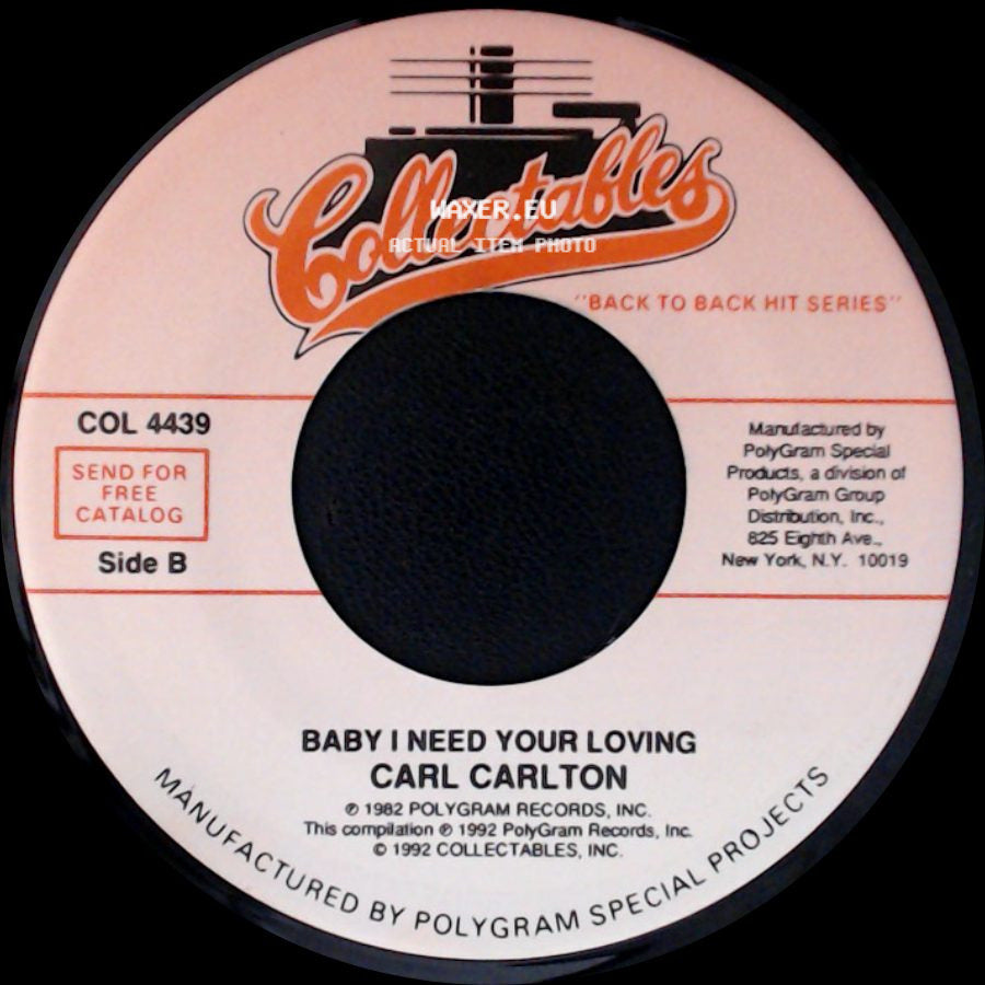 Carl Carlton - She's A Bad Mama Jama (She's Built, She's Stacked) / Baby I Need Your Loving side B