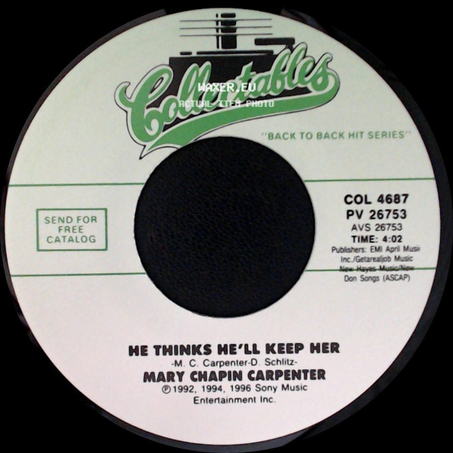Mary Chapin Carpenter - Shut Up And Kiss Me / He Thinks He'll Keep Her side B