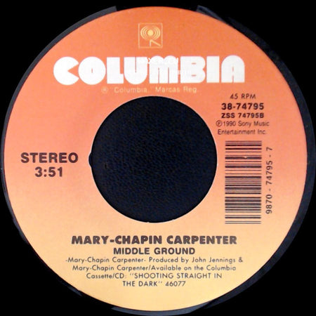 Mary-Chapin Carpenter - Middle Ground / Passionate Kisses (Edited Version) side A