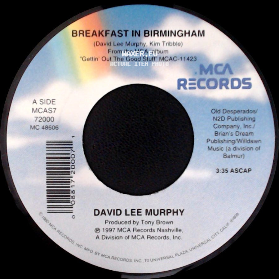 David Lee Murphy - Breakfast In Birmingham / 100 Years Too Late side A