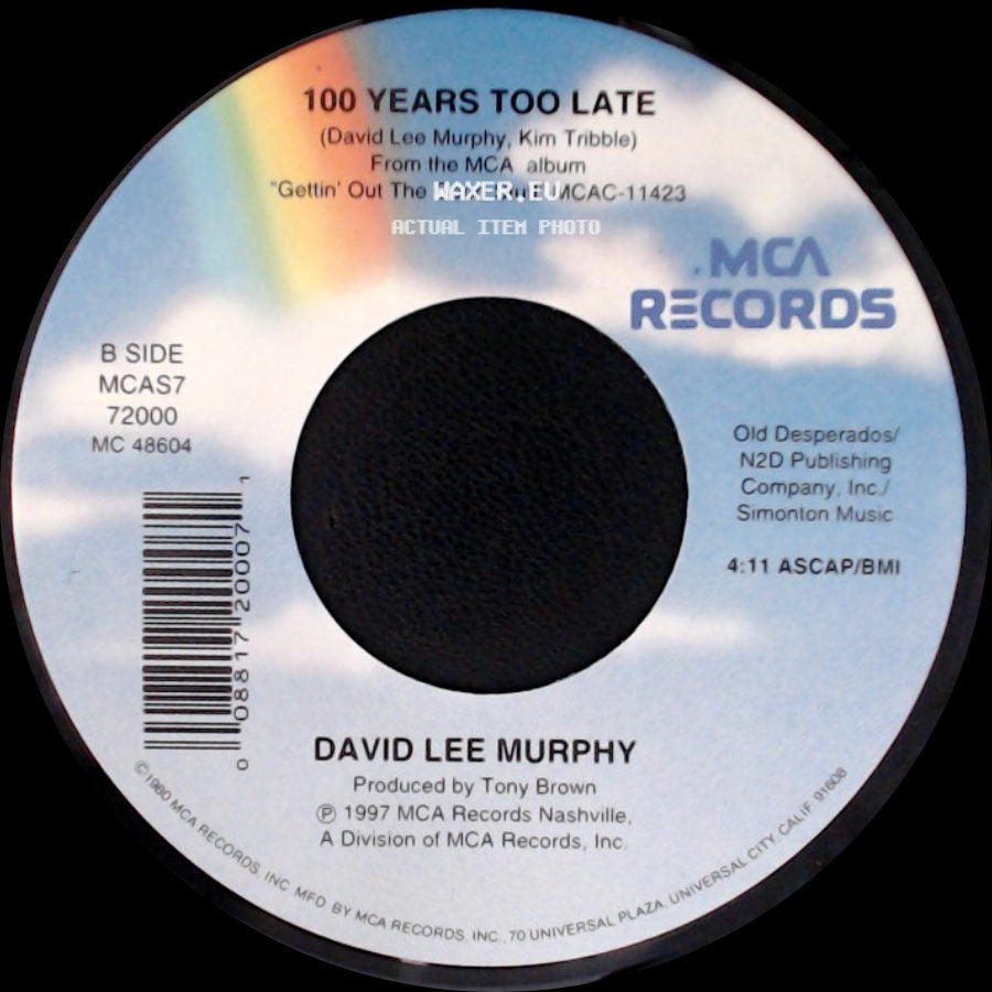 David Lee Murphy - Breakfast In Birmingham / 100 Years Too Late side B