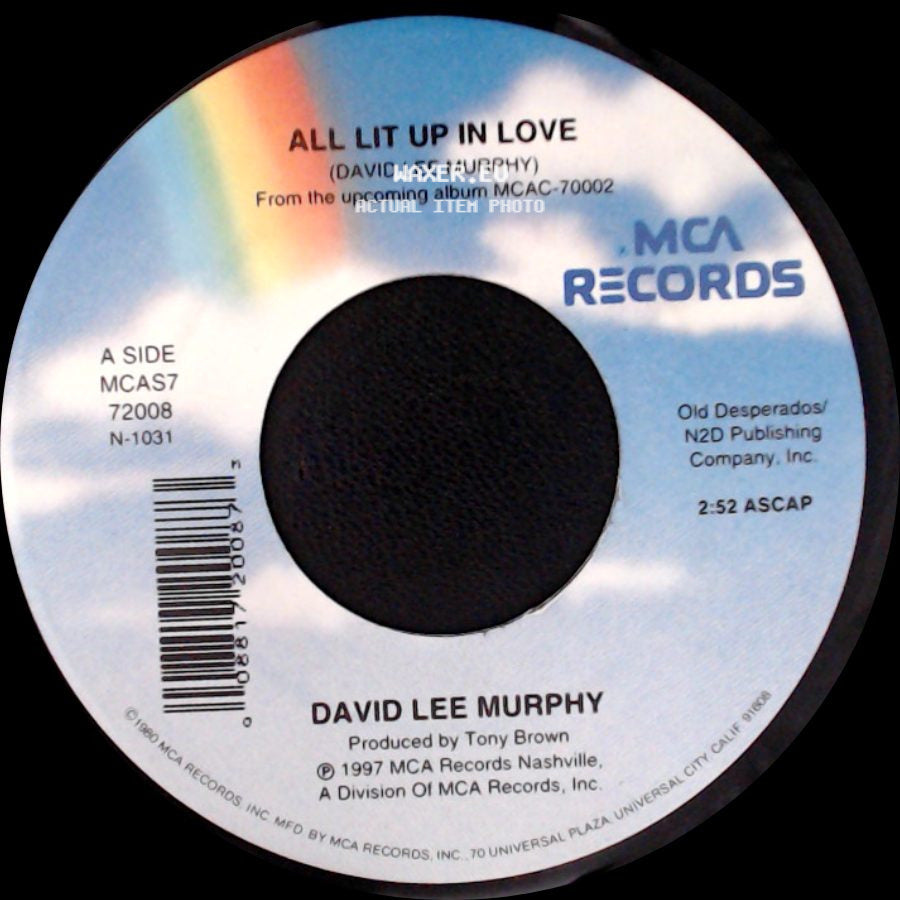 David Lee Murphy - All Lit Up In Love / She's Really Something To See side A