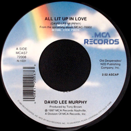 David Lee Murphy - All Lit Up In Love / She's Really Something To See side A