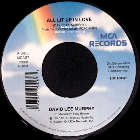David Lee Murphy - All Lit Up In Love / She's Really Something To See side A