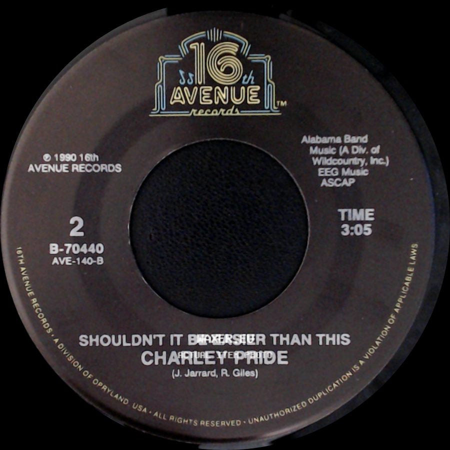Charley Pride - Shouldn't It Be Easier Than This / Moody Woman side A