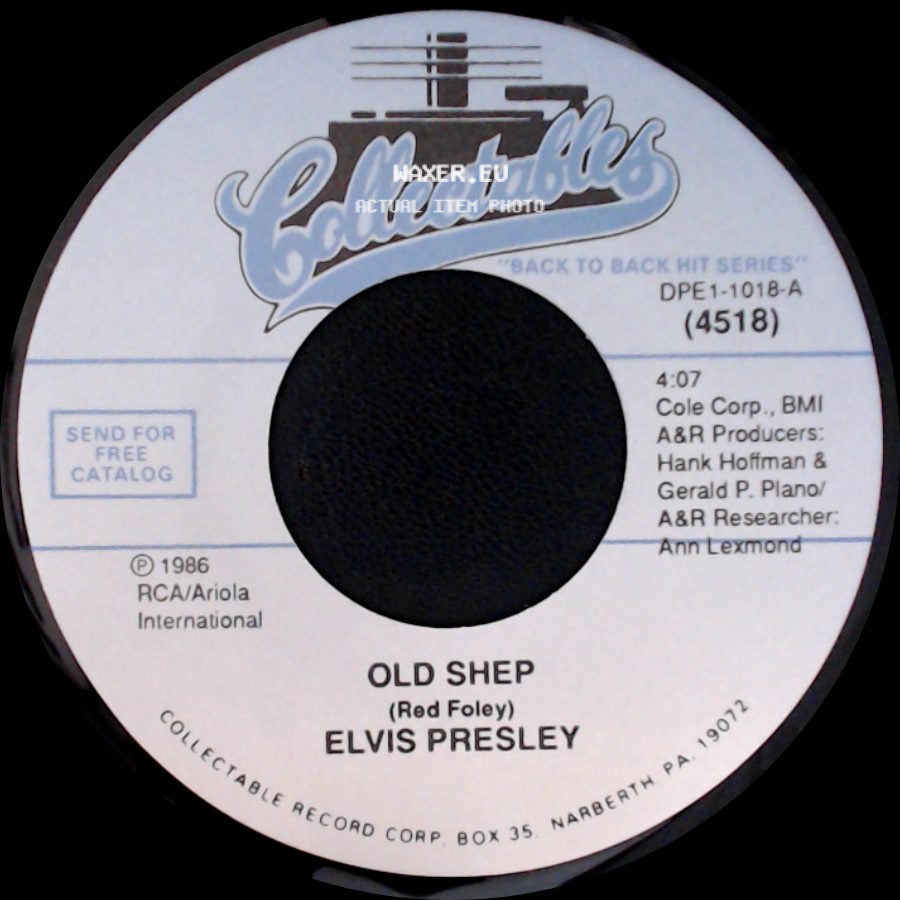 Elvis Presley - Old Shep / You'll Never Walk Alone (From "Carousel") side A