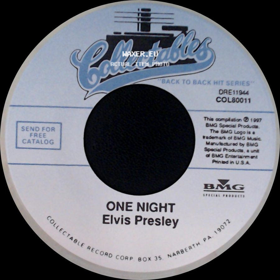 Elvis Presley / Elvis Presley With The Jordanaires - One Night / I Got Stung side A