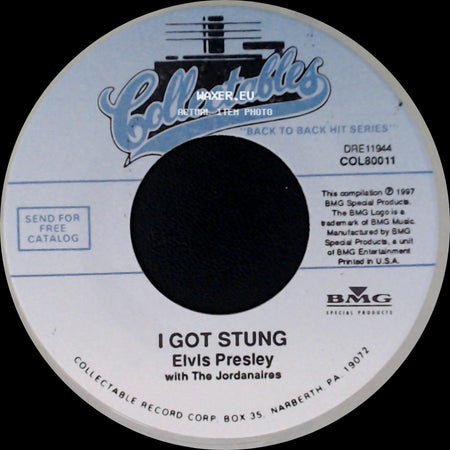 Elvis Presley / Elvis Presley With The Jordanaires - One Night / I Got Stung side B