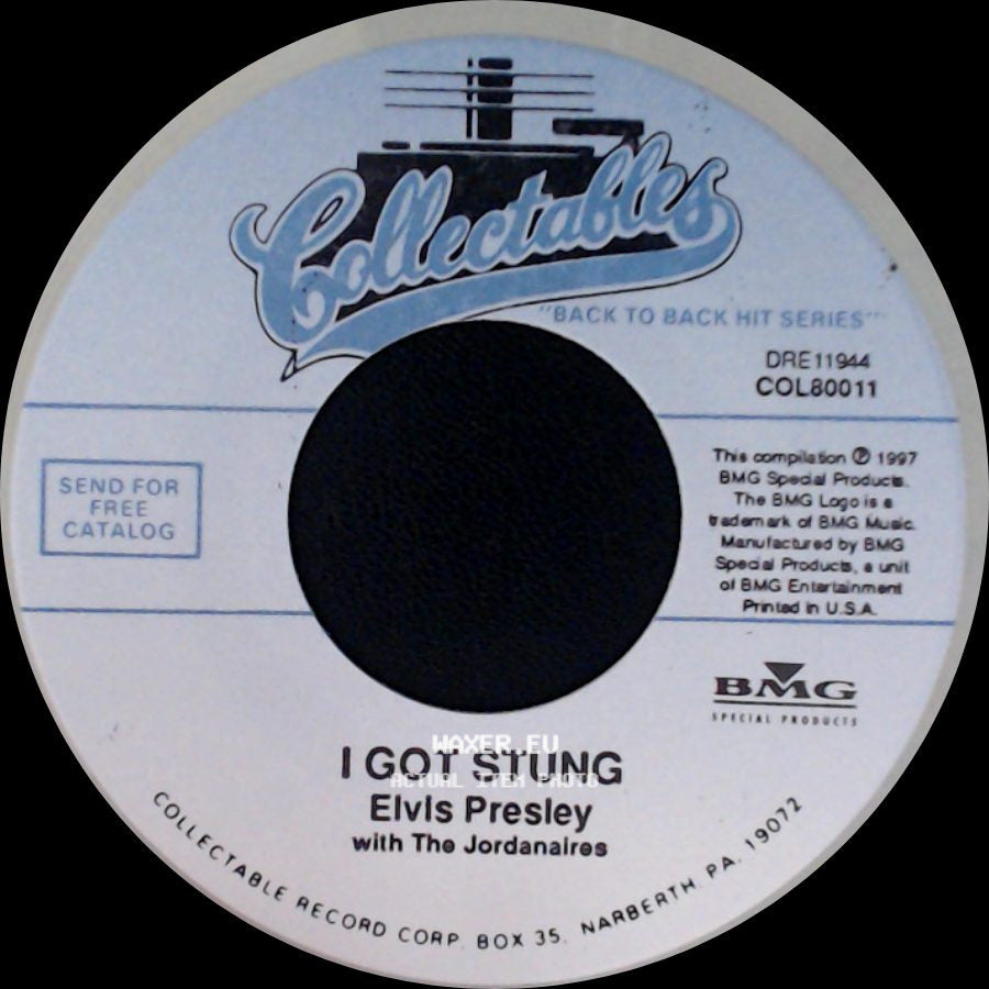 Elvis Presley With The Jordanaires / Elvis Presley - I Got Stung / One Night side A