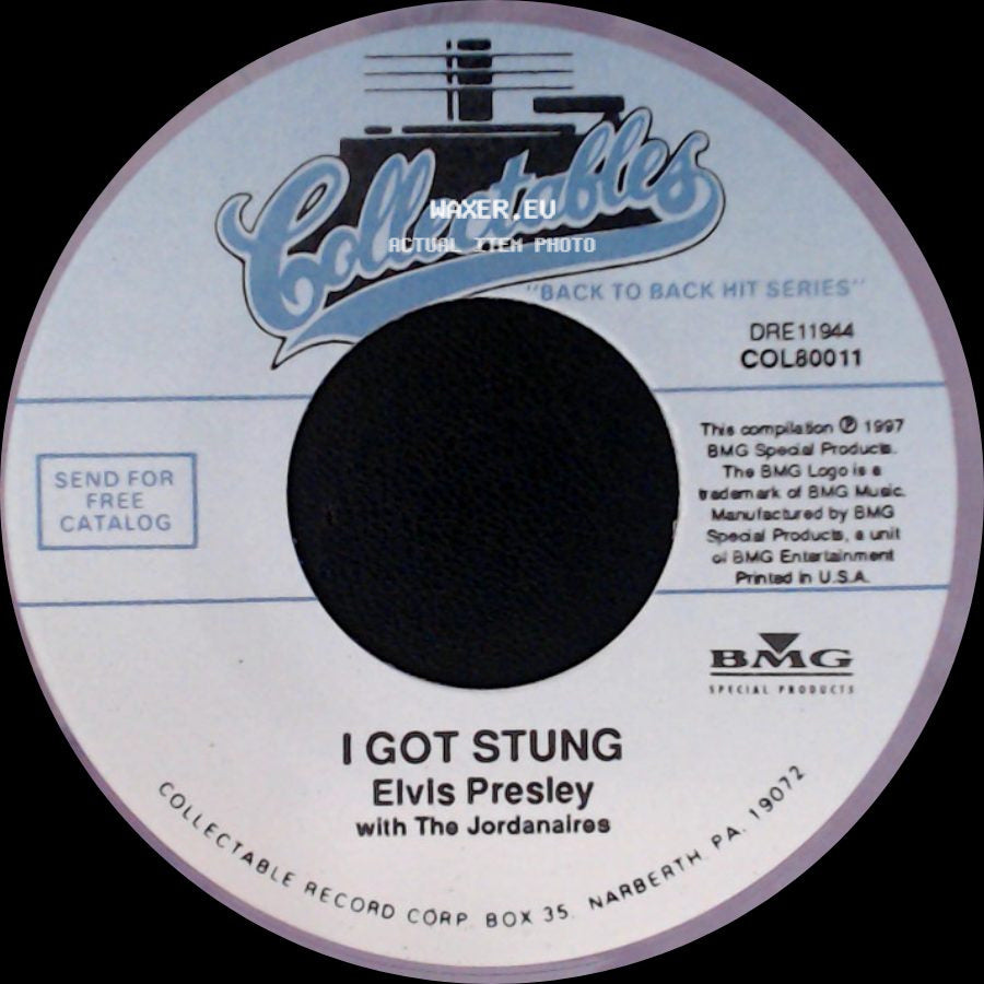 Elvis Presley / Elvis Presley With The Jordanaires - One Night / I Got Stung side B