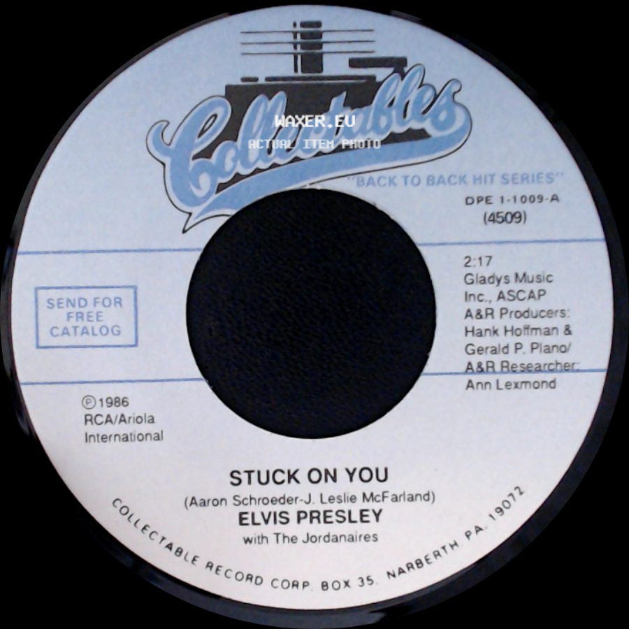 Elvis Presley - Fame And Fortune / Stuck On You side B