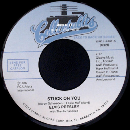 Elvis Presley - Fame And Fortune / Stuck On You side B