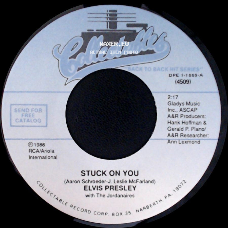 Elvis Presley - Stuck On You / Fame And Fortune side A
