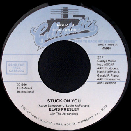 Elvis Presley - Stuck On You / Fame And Fortune side A