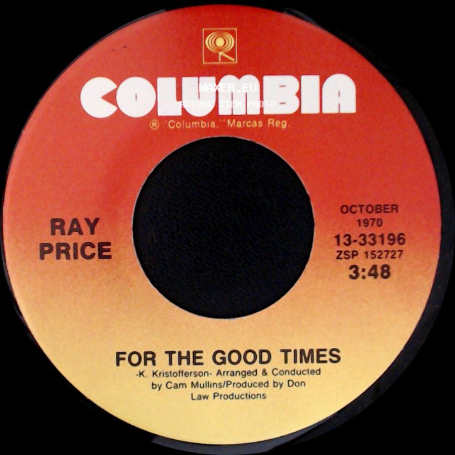 Ray Price - For The Good Times / I Won't Mention It Again side A