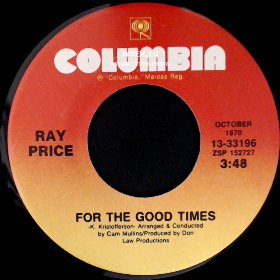 Ray Price - For The Good Times / I Won't Mention It Again side A