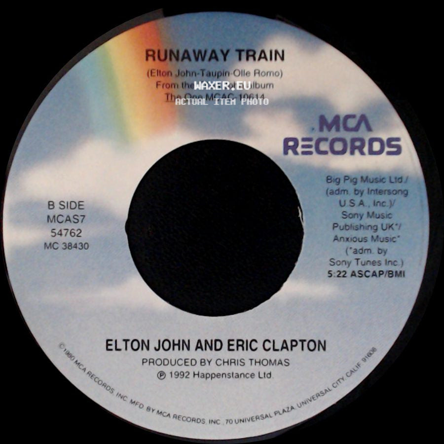 Elton John And Kiki Dee / Elton John And Eric Clapton - True Love / Runaway Train side B