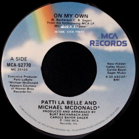 Patti La Belle And Michael Mcdonald / Patti La Belle - On My Own / Stir It Up side A