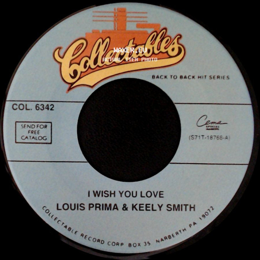 Louis Prima & Keely Smith - I Wish You Love / That Old Black Magic side A