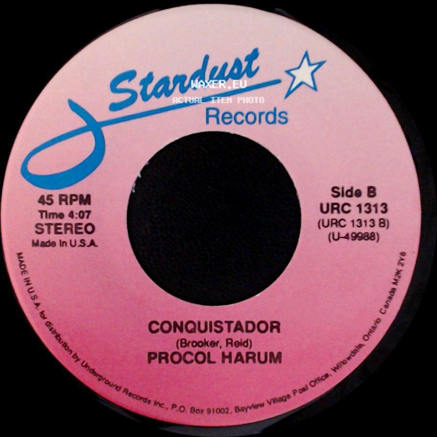 Procol Harum - A Whiter Shade Of Pale / Conquistador side B