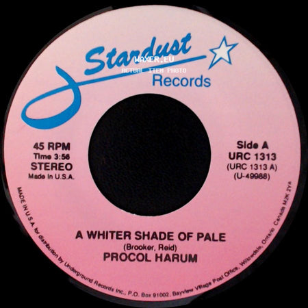 Procol Harum - A Whiter Shade Of Pale / Conquistador side A