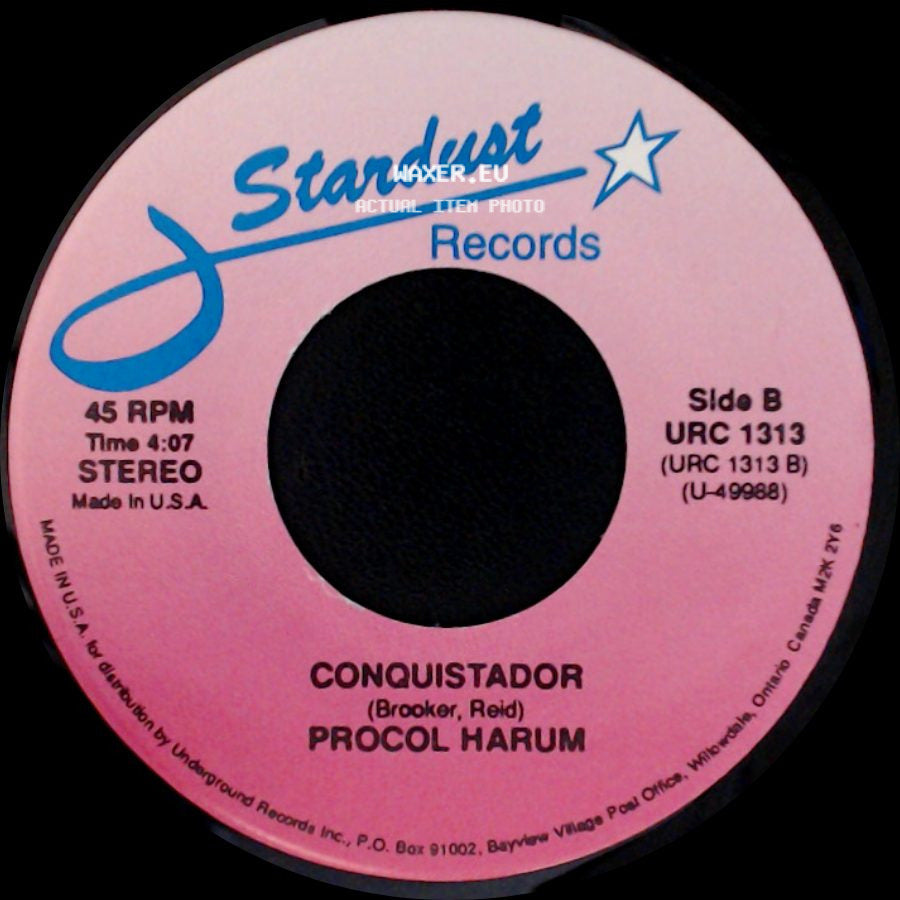 Procol Harum - A Whiter Shade Of Pale / Conquistador side B