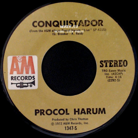 Procol Harum - Conquistador / A Salty Dog side A