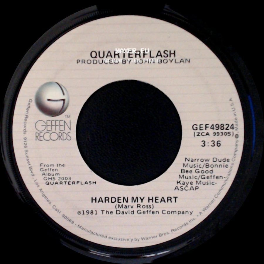 Quarterflash - Don't Be Lonely / Harden My Heart side B