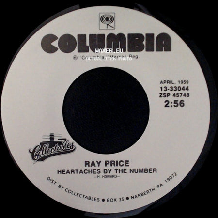 Ray Price - Heartaches By The Number / Release Me side A
