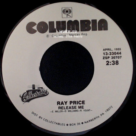 Ray Price - Heartaches By The Number / Release Me side B